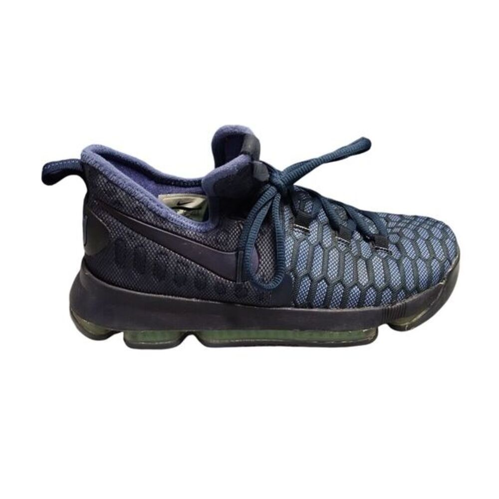 Nike‎ Zoom KD9 Kevin Durant Basketball Sneakers Obsidian Youth 6.5 Navy Lace Up